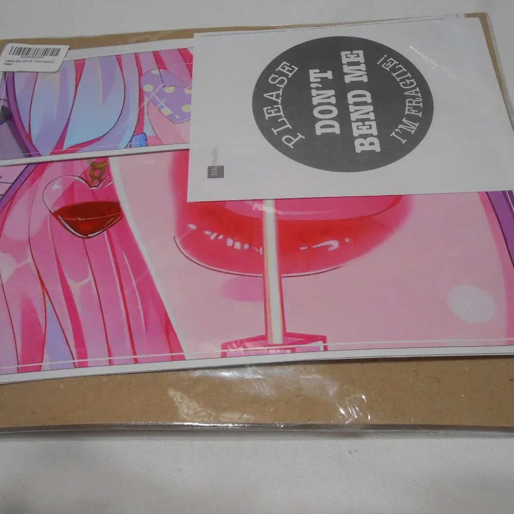 NEW HK STUDIO PINK KAWAII 3 LAPTOP SKIN DECAL COVER 14